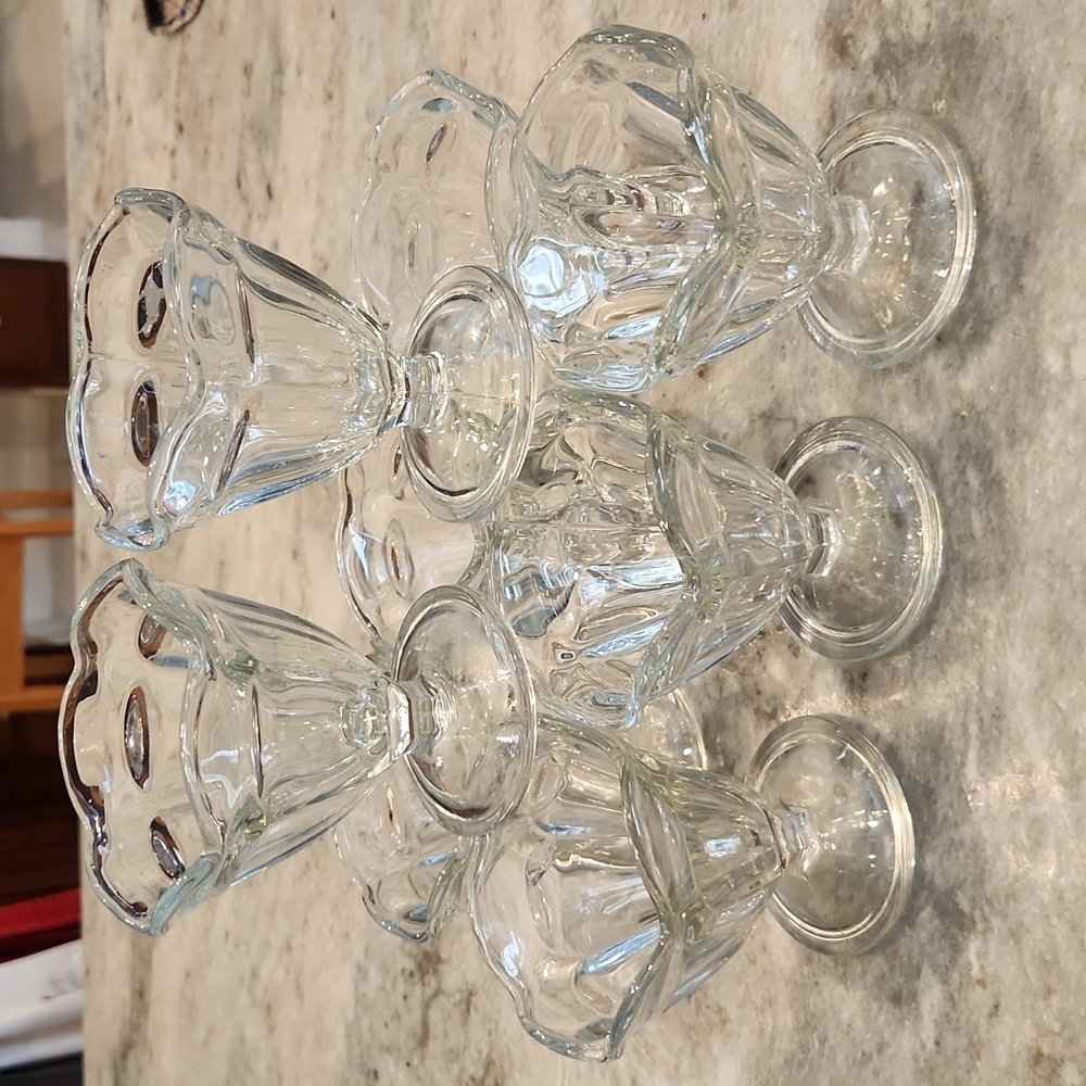 ANCHOR HOCKING set of 8 Sundae Parfait Ice-Cream Bowls Dishes
